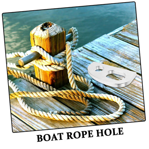 Rugged Aluminum Eyelet Bow Connector For Boats And Yachts, Easy Install And Precision Fit For Rope Anchoring And Guiding on dock