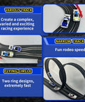 4 Unique Slot Cars Race Track Set For Kids Ages 4 To 12, Battery Powered Or Electric Car Track With S Curves And Overpass