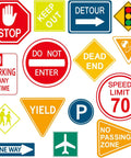 15 Piece Road Sign Wall Decals Set Traffic Street Sign Stickers Vinyl Wall Decor For Classroom Bulletin Board Kid Bedroom And Playroom Back To School Decor With Realistic Sign Shapes Including Circles Squares And Triangles