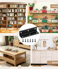20 Pack Heavy Duty Metal L Brackets For Wood With Screws, Black 90 Degree Corner Braces in various home settings.