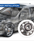 Rear Wheel Hub And Bearing Assembly For Acura RDX 2007 2012 And 2017 2018 AWD Also Fits Honda CR V 2007 2011 4WD shown in installation position