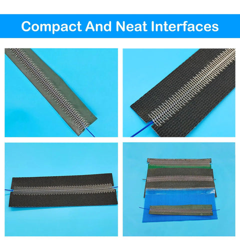 12 Piece Conveyor Belt Lacing Fasteners With Stainless Steel Wire Hook Pins for PVC PVK PU Lightweight Belts, close-up on installation
