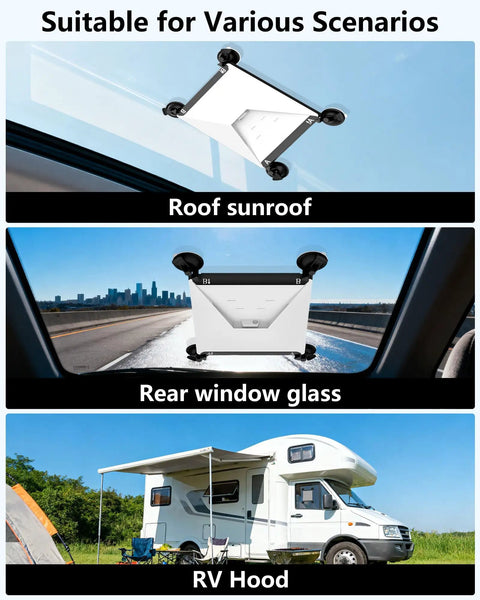 Heavy Duty Starlink Mini Suction Mount For Window Sunroof Rock Solid Carbon Steel Frame Grip on RV Roof Hood and Rear Window