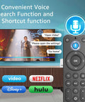 Voice Remote Replacement For Fire Stick And Fire TV Smart TVs 4K Max 4K And Cube Generations with streaming shortcuts, microphone icon.