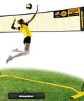 12 Foot Portable Volleyball Net For Backyard Beach Play Freestanding Adjustable Height Indoor And Outdoor Use With Carry Bag Ideal