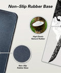 Close-up of non-slip rubber base and stitched edges on the Extended Gaming Mouse Pad Large Desk Mat for Laptop and Keyboard.
