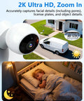 Magnetic Wireless Security Camera For Indoor And Outdoor Use With Install Free Setup 2K Wi Fi HD Night Vision Long Battery Life