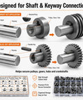 Badass 222 Pcs Metric Woodruff Half Moon Key Assortment Kit With Parallel Shaft Keys Carbon Steel Build For Garage Crew And Mechanic Shop Fixups Sweet Gear To Handle Heavy Machinery Repair Jobs Without Sweat, 222-piece case