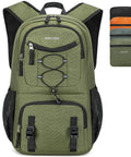 Lightweight 35L Foldable Hiking Backpack For Men And Women, Waterproof Outdoor Daypack for travel and camping, green color