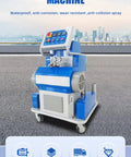 Heavy Duty Polyurea Spraying Machine And Hydraulic Coating Equipment For Professional Waterproofing Projects. Dual Application Capability Compatible With Polyurethane Materials. High Performance Industrial Spray System Designed For Fast, Durable, And - side view of polyurethane spraying machine with control panel.