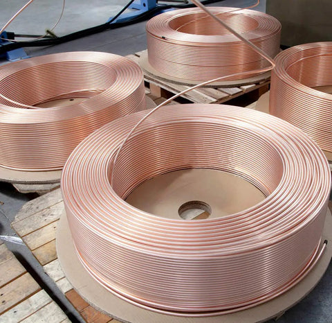 Brake Line Tubing Kit 3 Sixteenth Inch And 1 Quarter Inch 25 Feet Dual Size Copper Coated Alloy Steel Anti Rust Roll
