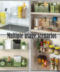 2 Pack Cabinet Door Organizer Wall Mounted Shower Caddy Stackable Plastic Adhesive Organizer for bathroom and kitchen