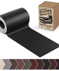 Leather Repair Patch 3x60In Self Adhesive Tape Kit For Furniture Couch Sofa Car Seats Car Interior Vinyl Black Fine Grain