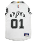 NBA San Antonio Spurs Road Dog Jersey For Dogs And Cats In Team Color, Comfortable Stretchable Material, Small Size, back view