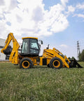 Versatile Backhoe Loader With Customizable Attachments For Digging Excavation And Loading On Farms And Construction Sites