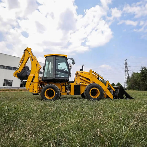 Versatile Backhoe Loader With Customizable Attachments For Digging Excavation And Loading On Farms And Construction Sites