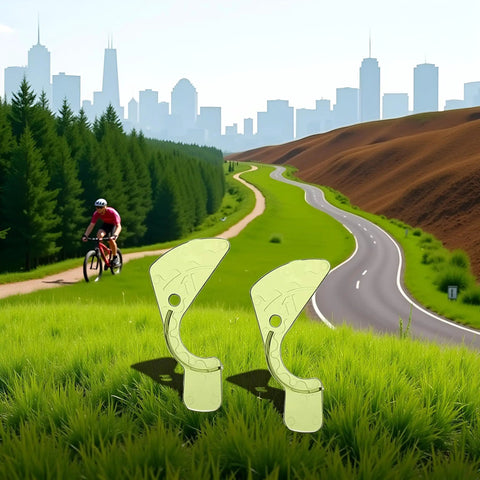 Rear Derailleur Adjuster Chain Gap Gauge Tool For SRAM Eagle GX NX 12 Speed Systems on a grassy hillside with cyclist in background