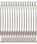 Vinyl Coated Stainless Steel Cable Lanyards With Double Loop Ends Six Inch Length Three Millimeter Wire Diameter Twenty Pack