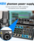 Five Channel DJ Mixer With 256 DSP Effects And USB Bluetooth MP3 Playback, 48V Phantom Power, showing 3 XLR inputs