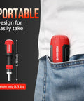 Ratcheting Screwdriver Set 26 In 1 With Double Ended CRV Bits Magnetic Demagnetizer in pocket, 6.10 inch, portable design
