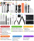 Top Shelf 78 Piece 3D Printer Tool Kit With Tough Storage Case For All FDM And SLA Printers, organized tool assortment.