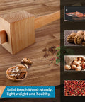 9.6 Inch Solid Beechwood Mallet For Damage Free Striking In Woodworking with walnuts and spices on table