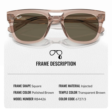 Bio Based Square Sunglasses For Men And Women Non Polarized Brown Lens Includes Official Eyewear Kit Formal Casual