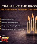 Four Orange Safety Trainer Dummy Rounds For Dry Fire Practice Ammunition 308 Cal Brass Cased Reusable 5 Pack Durable Orange Rounds