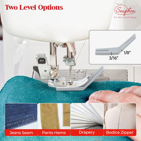 Bulky Fabric Hump Jumper Sewing Tool For Buttons And Denim Hemming Keeps Stitches On Point With Adjustable One Eighth Inch Height