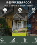 Top Shelf Solar Street Lights Outdoor Waterproof 2 Pack Led Flood Lamp 10000 Lumen weatherproof in rain, wind, and snow.