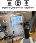Espresso Machine Steam Wand Cleaning Brush With 36 Inch Silicone Hose And Spoon End For Pro Baristas, Black in use with steam