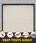 Built Tough Garage Door Brush Seal Kit Fits 12X10 Ft Doors Dense One Inch Bristles on a closed garage door.