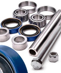 Beefed Up Front Wheel Bearing And Axle Sleeve Rebuild Kit With Spring Loaded Seals And 304 Stainless Axle For Exmark Toro 13x6.50-6