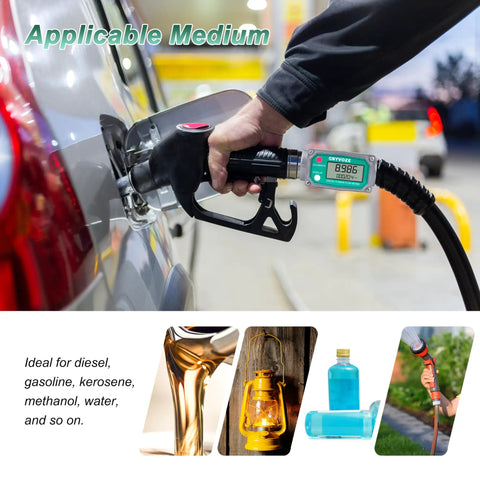 Two-Inch NPT Water Flow Meter Aluminum For Farm Irrigation And Industrial Use Real-Time LCD Readout Of Flow Rate And Total Durable Dry Environment Sensor Easy Install Heavy Duty Water Monitoring Tool on fuel nozzle filling car
