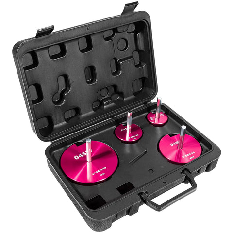 Four Piece Pipe Reamer Kit For PVC CPVC And ABS Fittings Includes 1.5 2 3 And 4 Inch Reamers in black case