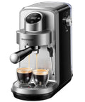 Level Up Your Daily Grind With This Solid 20 Bar Semi Auto Espresso Machine sporting a sleek touchscreen and dual shot brewer.