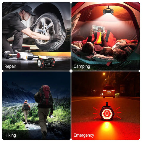 Rechargeable Camping Lantern With 1500 Lumen Output And 8 Lighting Modes used for repair, camping, hiking, emergencies