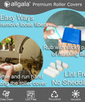 23 Piece Ultimate DIY Decorating And Painting Toolkit instructions for removing loose fibers from roller covers, lint free