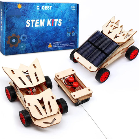 Rockin Build It Solar Car and Remote Control Kit for Kids Aged 8-12 with two cars and packaging