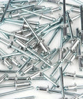 100 Pack Aluminum Blind Rivets For Easy DIY Fixes, Diameter Three Sixteenth Inch, Grip One Quarter Inch, Size Six Four, Aluminum Mandrel