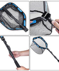 Floating Landing Net For Kayak Fishing With Rubber Coated Hoop And Foldable Telescopic Handle Ideal For Steelhead Salmon Trout
