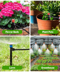 Efficient Drip Irrigation Kit For Garden And Greenhouse 240 Feet Auto Watering System in flower beds, pots, lawn, greenhouse