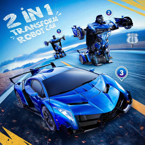 Big Size Transforming Remote Control Car With Gesture Sensing And One Key Deformation 2.4GHz RC Car in car and robot forms