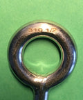 Close-up of Stainless Steel Eye Bolt One Half Inch By Twelve Inch Whitworth Short Thread Marine Grade AISI 316 With Washers.