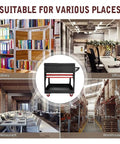 Rolling Tool Box On Wheels, Heavy Duty Tool Cart With Two Drawers, Handy Shop Storage Organizer For Garage, Warehouse And Factory, Easy To Move With Ergonomic Handle And Smooth Rolling Casters in office and warehouse use