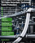 Heavy Duty PA66 Nylon Corrugated Conduit With Flame Resistant Sheathing For Zero Hassle Cable Routing And Bulletproof Wire Protection Across All Applications, showcasing hose connection in a steel framework.