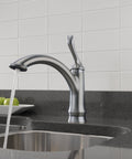 Linden Single Handle Kitchen Faucet Diamond Seal In Arctic Stainless Finish For No Fuss Leak Free Performance, 1 Or 3 Hole Installation