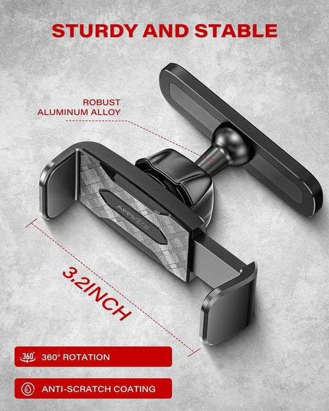 Magnetic Gym Phone Holder With Alloy Base And Joint, 360 Degree Adjustable, Strong 22 Lb Grip, anti-scratch material image