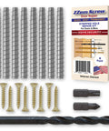 Heavy Duty 8 Pack Permanent Stripped Screw Hole Repair Kit For Door Hinges Piece Of Cake Wood Frame Fixes Rock Solid with steel anchors.
