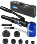 8 Ton Hydraulic Knockout Punch Kit For Half To Two Inch Conduit Built Like A Tank Includes Six Die Sets With 360 Degree Swivel Head
